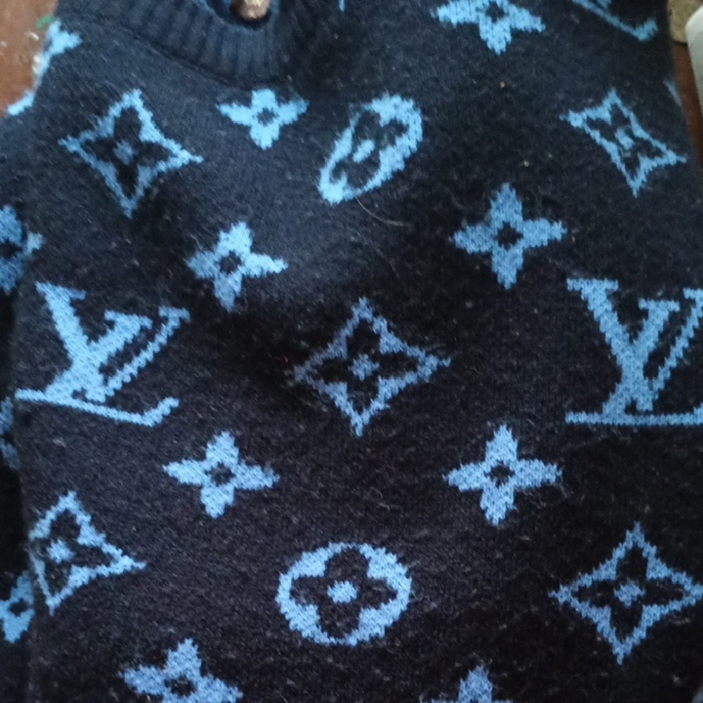 Louis Vuitton Crewneck Sweater in Blue and Black